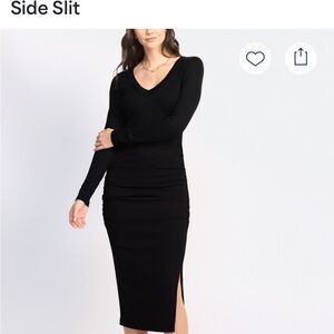 Michael Stars Classic Black Long Sleeve Dress